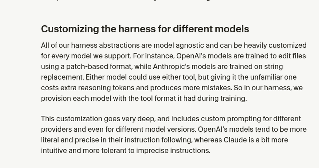 Cursor 하네스 글 OpenAI 패치 vs 앤트로픽 문자열 교체