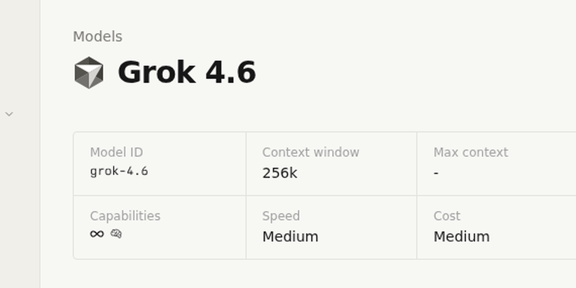 Cursor 문서 Grok 4.6, Cursor와 SpaceXAI, 컨텍스트 256k